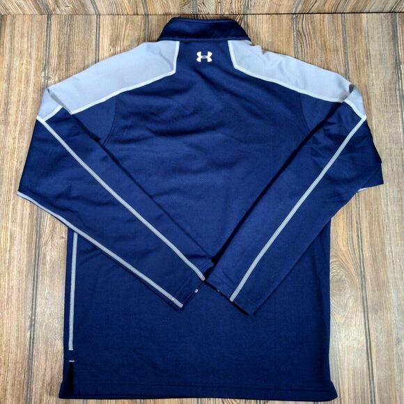 Notre Dame Fighting Irish Under Armour Sideline 1/4 Zip Lightweight Navy Logo Sm - Picture 4 of 9